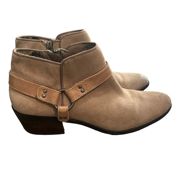 Sam Edelman Pheonix Leather Taupe Ankle Boots - Picture 4 of 15